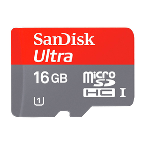 Cartão Micro Sd Sandisk 16gb Profissional Classe 10 Ultra Até 98MB/s GO - 581209