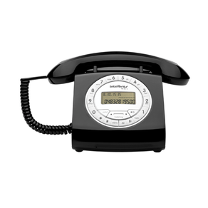Telefone Com Fio Intelbras Retrô Tc8312 Preto GO - 190218
