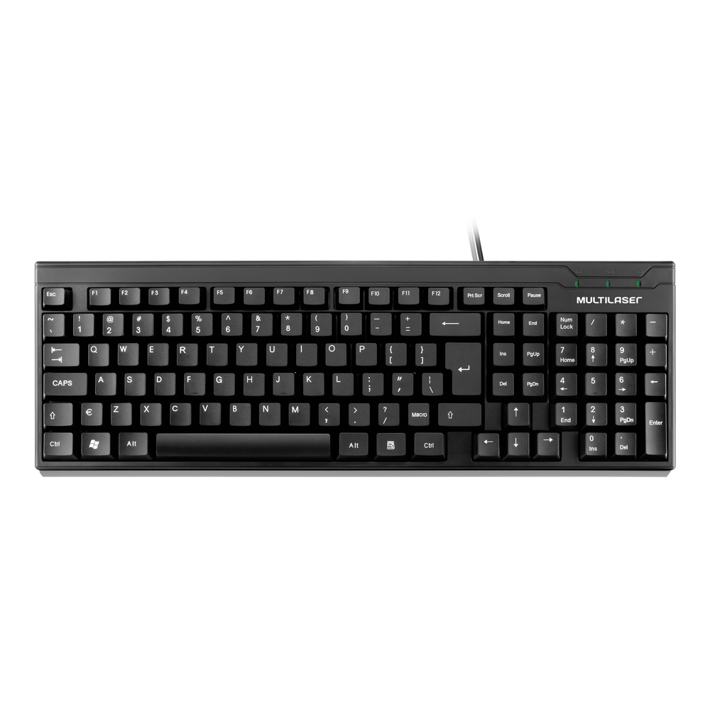 Teclado Multilaser Tc193 Laser Usb Preto - Fujioka Distribuidor