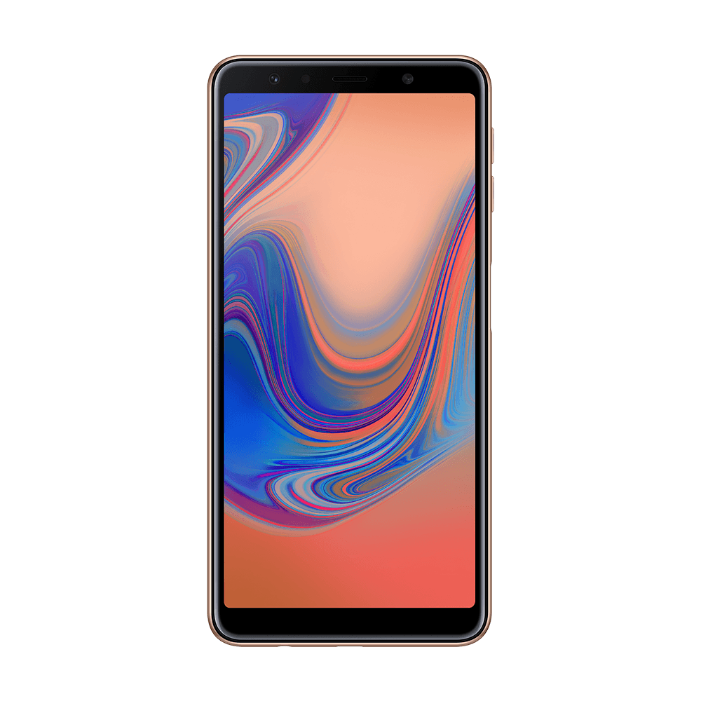 Smartphone Samsung Galaxy A750G A7 Cobre- Dual Chip,Câmera. 24MP + 5MP +8MP  e Frontal 24MP Flash,Memória 128 GB, Processador Octa Core 1.6 GHz, -  Fujioka Distribuidor