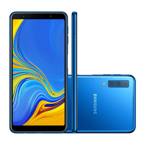 Smartphone Samsung Galaxy A750G A7 128GB | Azul - Dual Chip, Processador Octa Core 1.6 GHz, Câmera 24MP + 5MP +8MP e Frontal 24MP Flash, Tela 6
