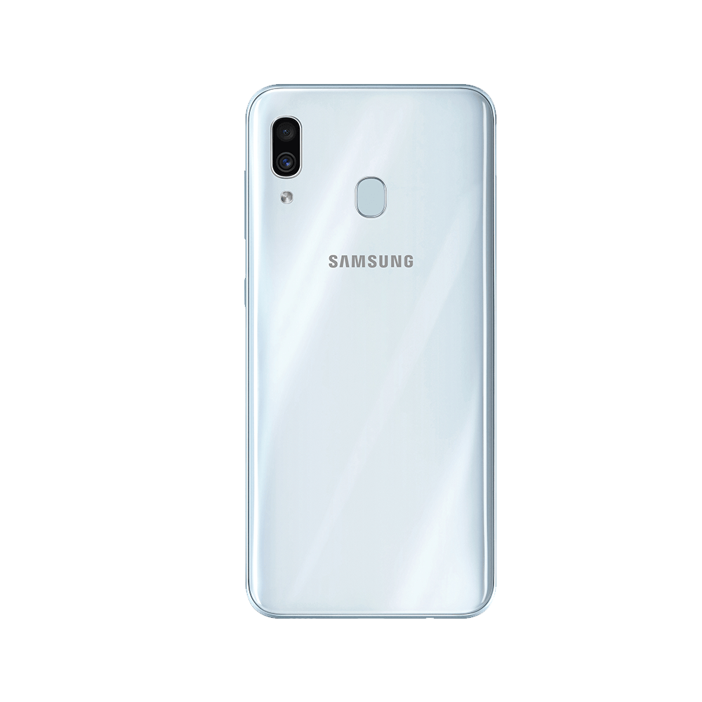 Smartphone Samsung A30 Sp Android 9 0 Dual Chip Camera Dupla 16 5 Mp Frontal 16 Mp 6 4 64gb Ram 4gb Rede 4g Branco Fujioka Distribuidor