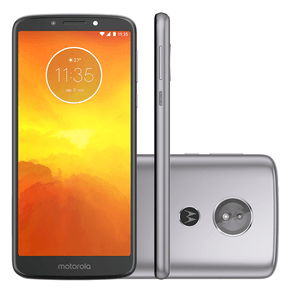 Smartphone Motorola Moto E5 XT1944, Android 8.0 Oreo, Dual chip, Processador Quad Core 1.4 GHz, Câmera traseira 13MP e frontal de 5MP, Platinum GO - 237628
