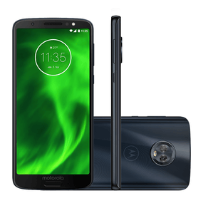 Smartphone Motorola Moto G6 XT1925, Android OREO 8.0, Dual chip, Processador Octa Core 1.8 GHz, Câmera traseira Dual 12 + 5 MP e Frontal de Indigo GO - 237604