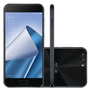 Smartphone Asus Zenfone 4 32GB , Android 7.0 Nougat, Dual chip, Processador Octa Core 2.2 GHz, Câmera traseira Dual 12 + 8 MP e frontal Dual | Preto GO - 237621