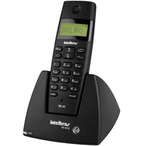 Telefone Sem Fio Intelbras TS40ID Preto GO - 53203