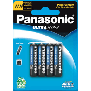 Pilha Panasonic Comun AAA R03UAL/4B400 Com 4 unidades GO - 26352