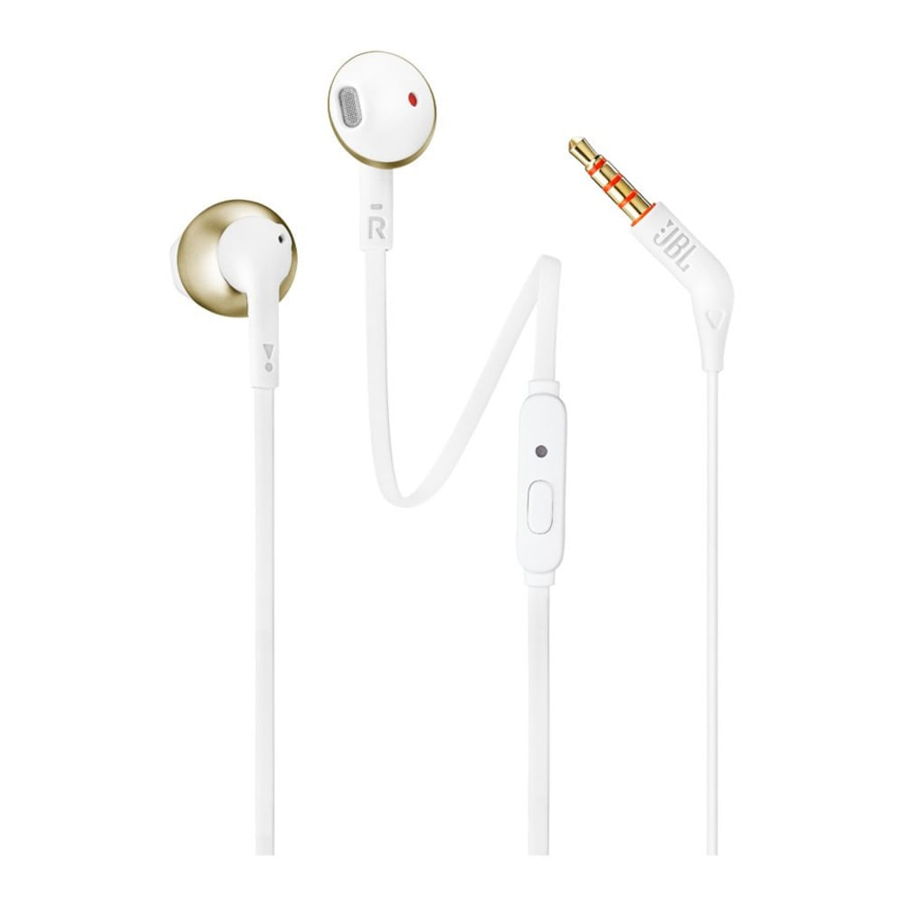 Fone De Ouvido Com Fio JBL T205 Champagne Gold - Fujioka Distribuidor