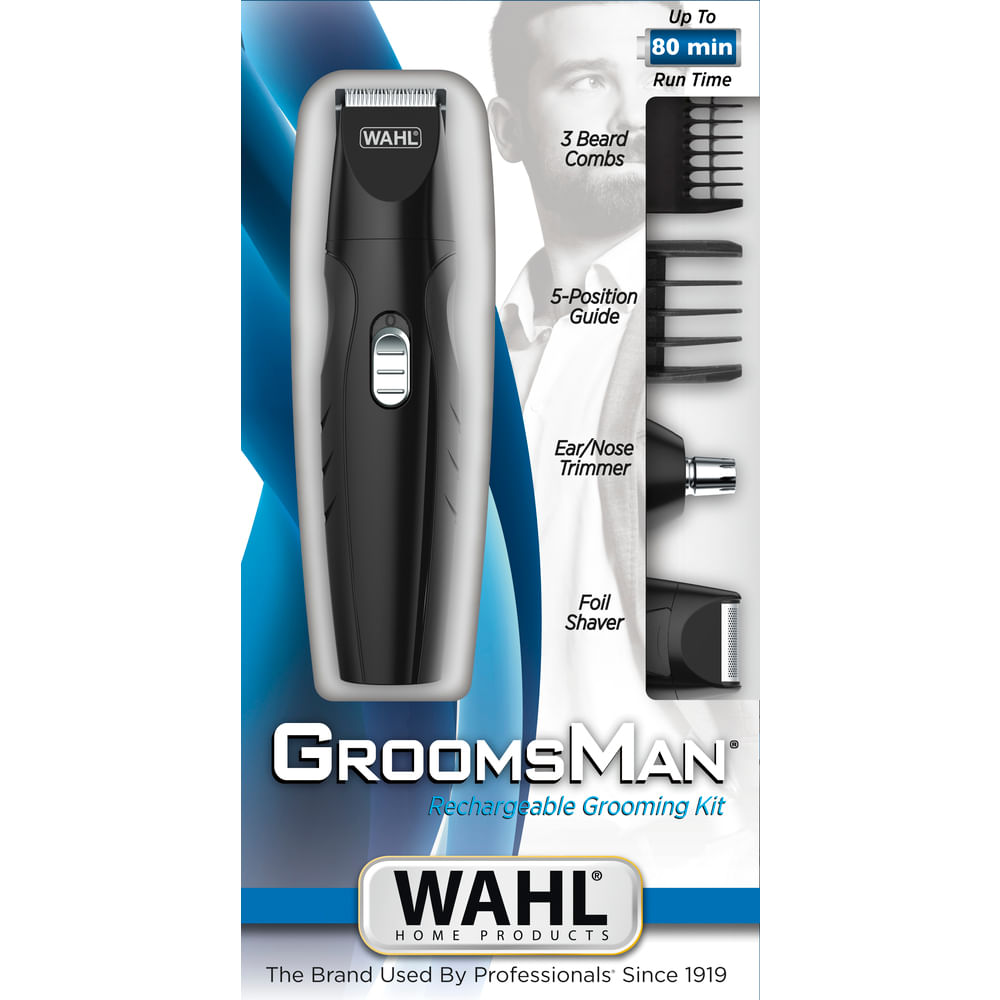 Aparador de Pelos Wahl Groomsman Rechargeable Grooming kit Bivolt