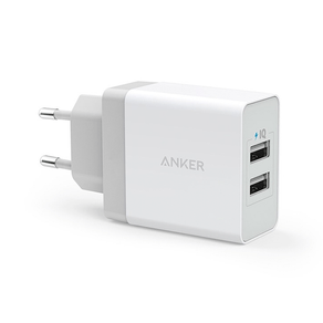 Carregador de parede Anker 24W 2 USB white GO - 255310 Carregador de parede Anker 24W 2 USB white GO - 255310