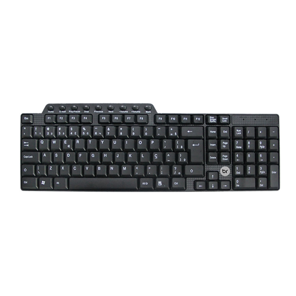 Teclado Bright 0132 multimídia preto USB - Fujioka Distribuidor