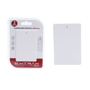 Carregador Portátil Xtrax 2.500 Mah Branco M. Usb Mfi GO - 255336