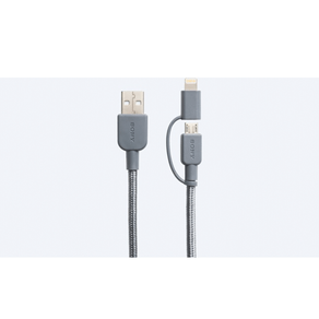 Cabo Sony CP-ABLP150 Micro USB Lightning Cinza GO - 255511 Cabo Sony CP-ABLP150 Micro USB Lightning Cinza GO - 255511
