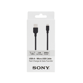Cabo USB Sony 1,0M - Tipo A para Micro USB CP-AB100/B GO - 255412