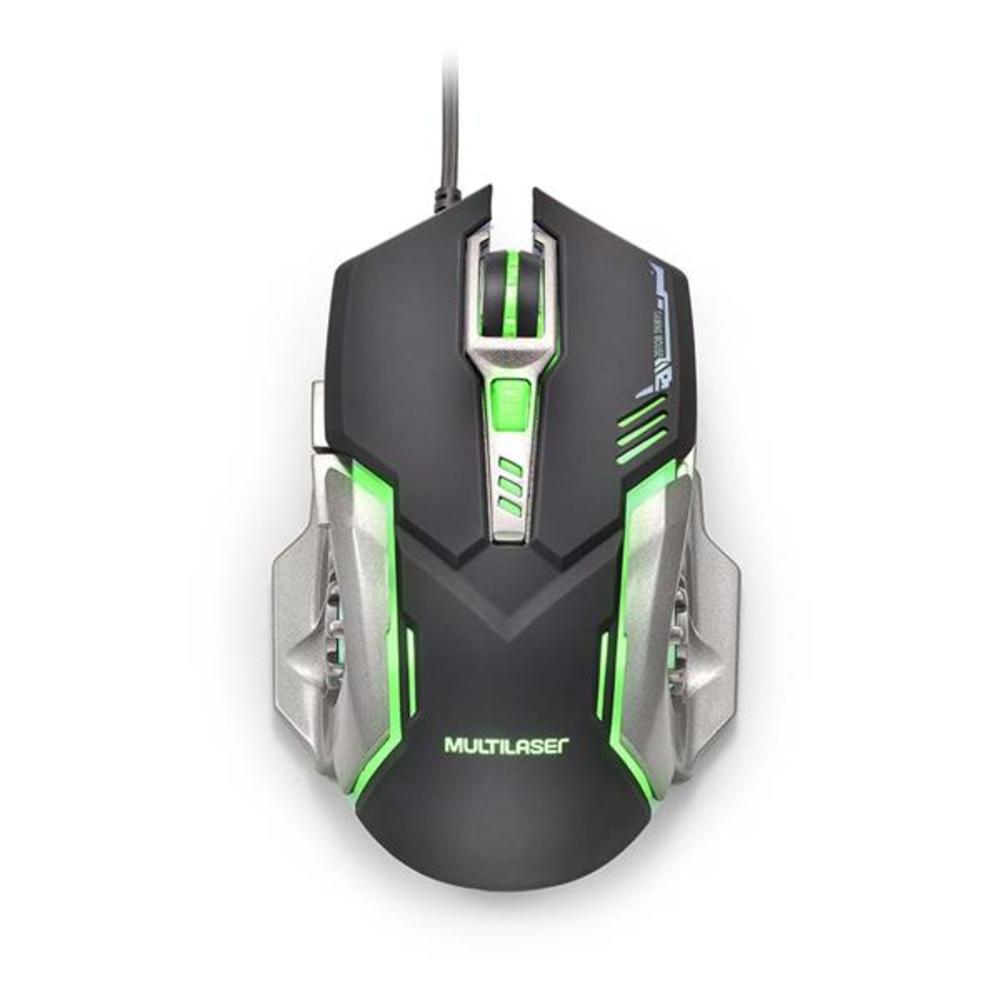 Mouse Multilaser MO269 Gamer Preto/Grafite - Fujioka Distribuidor