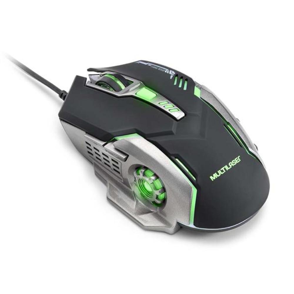 Mouse Multilaser MO269 Gamer Preto/Grafite - Fujioka Distribuidor