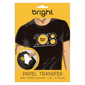Papel Transfer Bright Tecidos Escuros 5 folhas GO - 2278 Papel Transfer Bright Tecidos Escuros 5 folhas GO - 2278