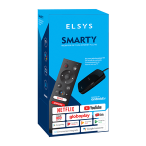 TV Box Receptor de TV Elsys Smarty com Netflix, Youtube, Globoplay - Erti01 GO - 255646
