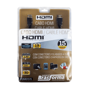 Cabo Hdmi Brasforma 01515 15m GO - 12920 Cabo Hdmi Brasforma 01515 15m GO - 12920
