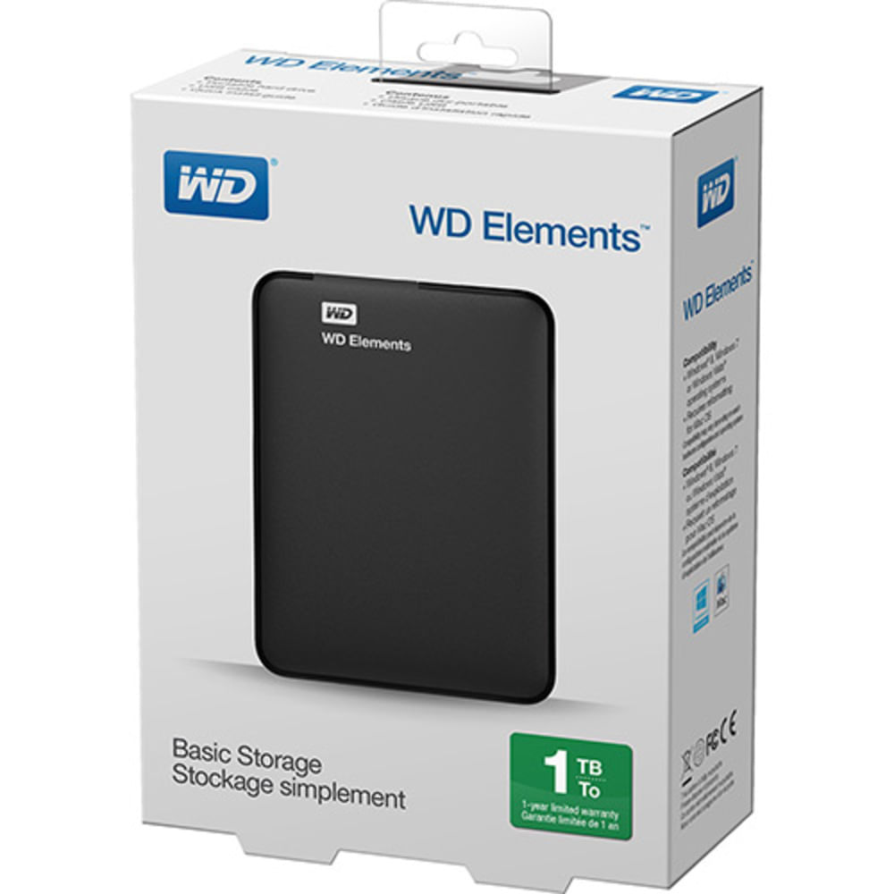 Hd Externo Western Digital 1tb Preto - Fujioka Distribuidor