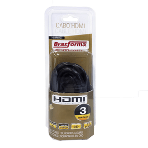 Cabo Hdmi Brasforma 0123 3m GO - 12916 Cabo Hdmi Brasforma 0123 3m GO - 12916