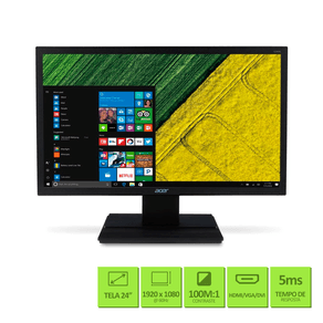 Monitor Acer, V246HQL, Tela de 24