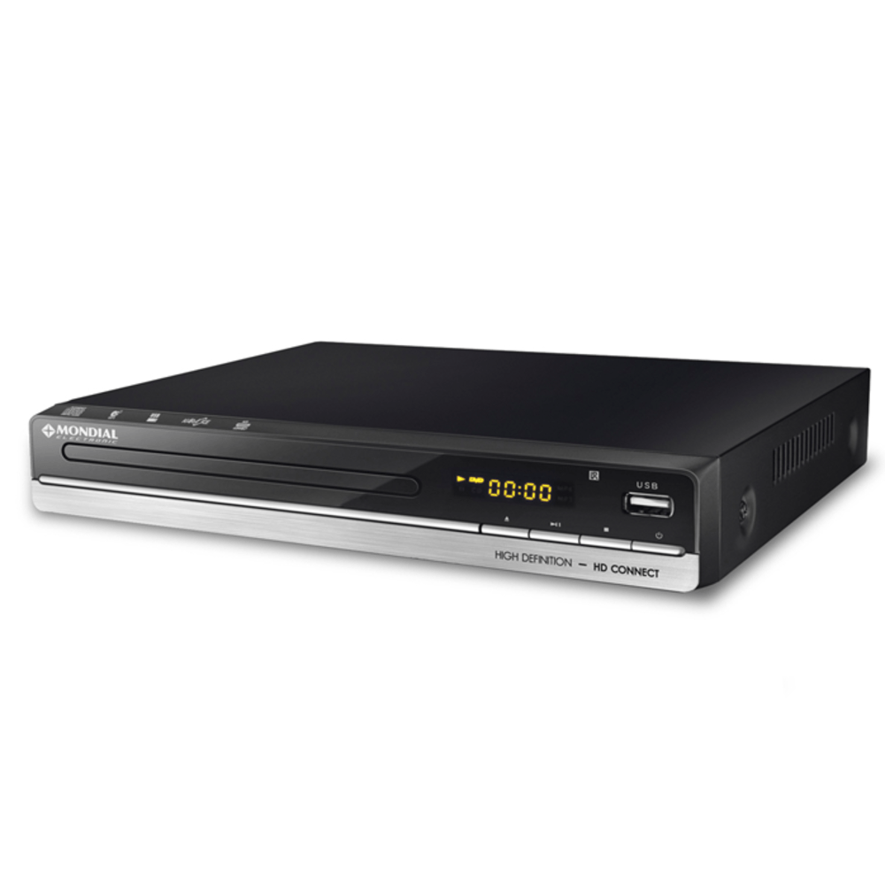 Dvd Mondial Hd Connect, alta definição, entrada USB, Função