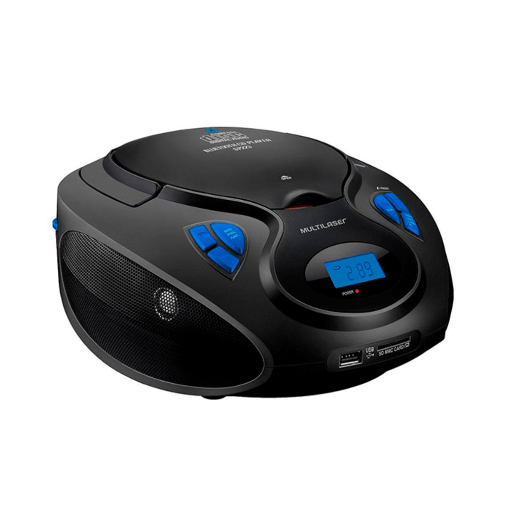 Rádio Portátil Multilaser SP223, CD, FM, USB, Bluetooth - Fujioka