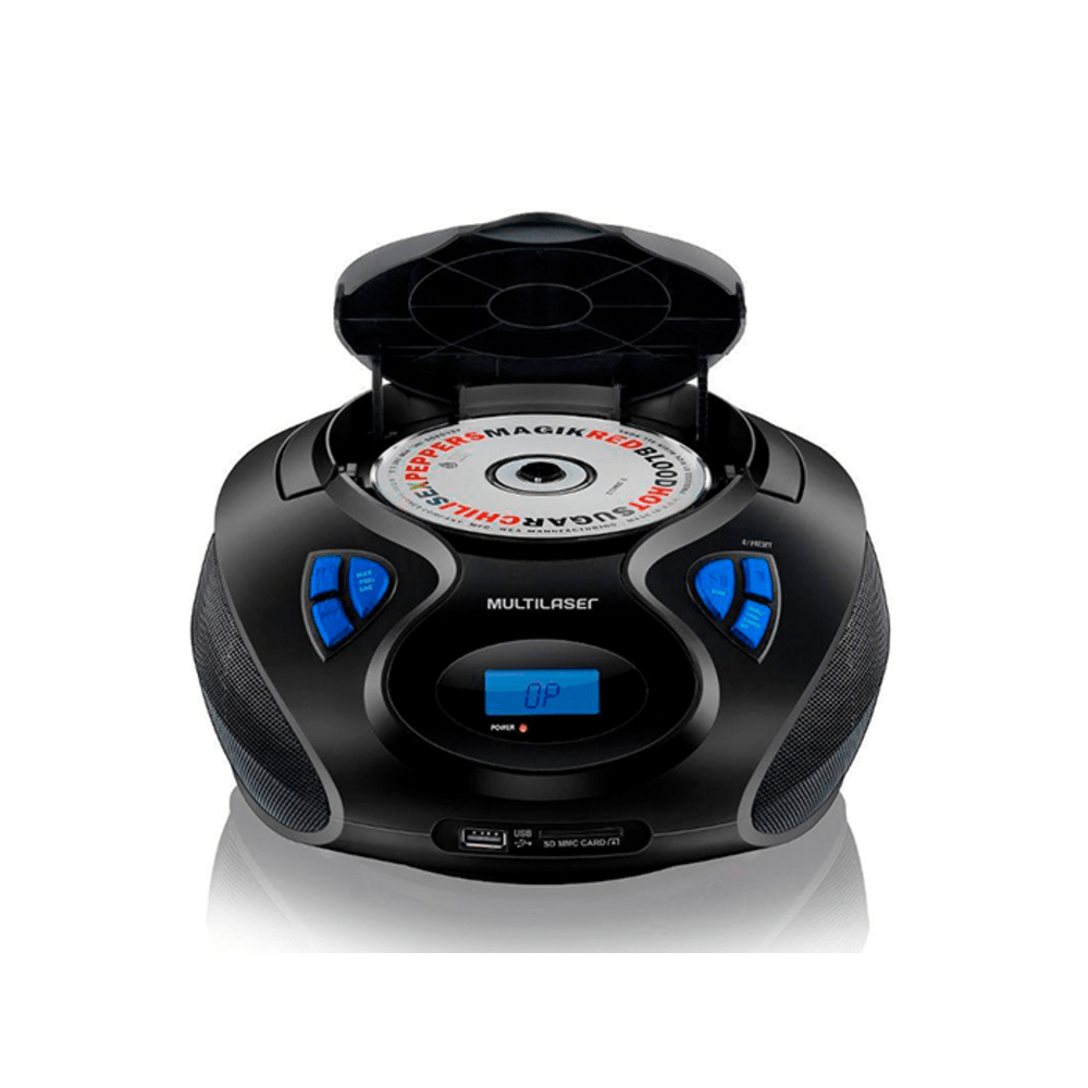 Rádio Portátil Multilaser SP223, CD, FM, USB, Bluetooth - Fujioka