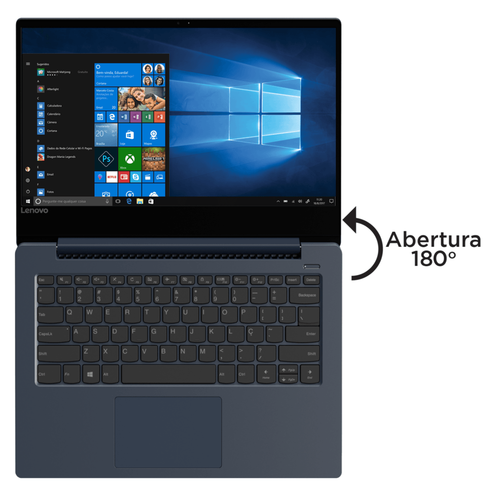 Notebook Ultrafino Lenovo ideapad 330S-15IKB Ryzen7-2700u 8GB 1TB