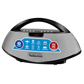 Caixa Bluetooth Mondial SK-01 15W, Bluetooth, S/fio, Radio FM, Função Viva Voz GO - 56805 Caixa Bluetooth Mondial SK-01 15W, Bluetooth, S/fio, Radio FM, Função Viva Voz GO - 56805