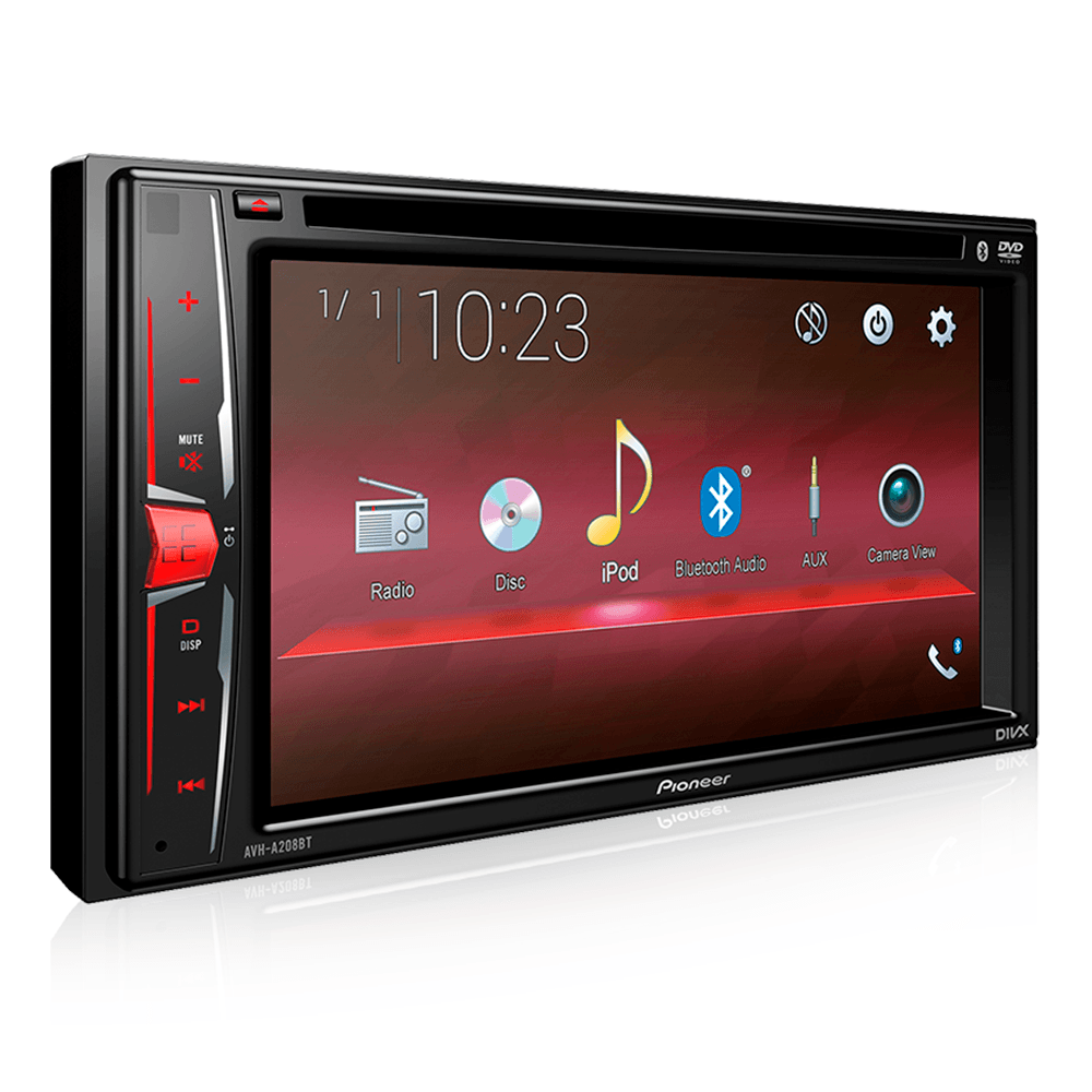 Som Automotivo Pioneer AVH-A208BT, MP3, CD/USB, DVD, Rádio AM/FM