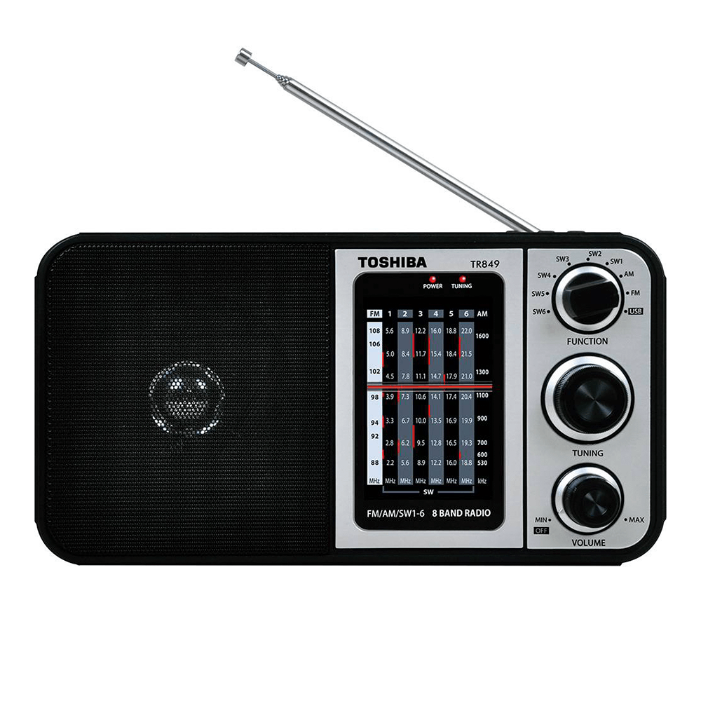 TOSHIBA NDRO284(K) 100個 Rádio Portátil Toshiba TR849, AM/FM, MP3, USB, Saída para fone de