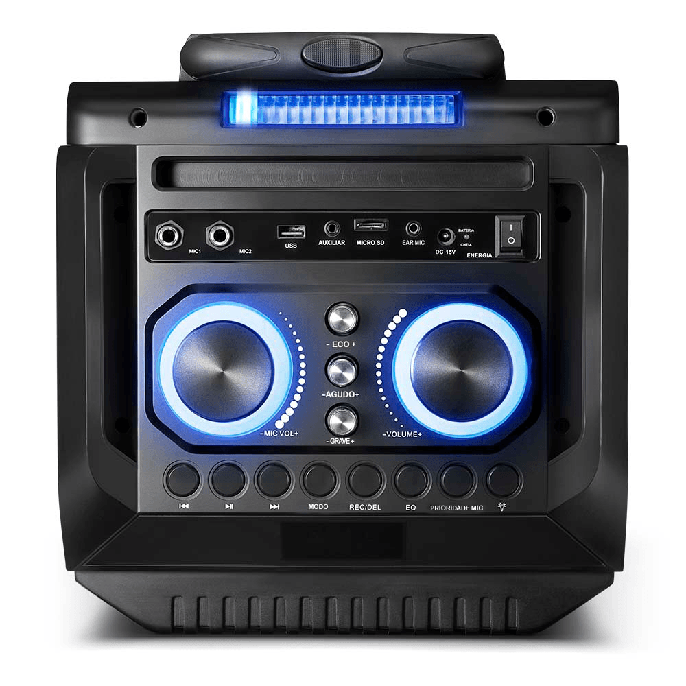 Caixa de Som Amplificada Multilaser SP290 300W, Efeitos de Luzes