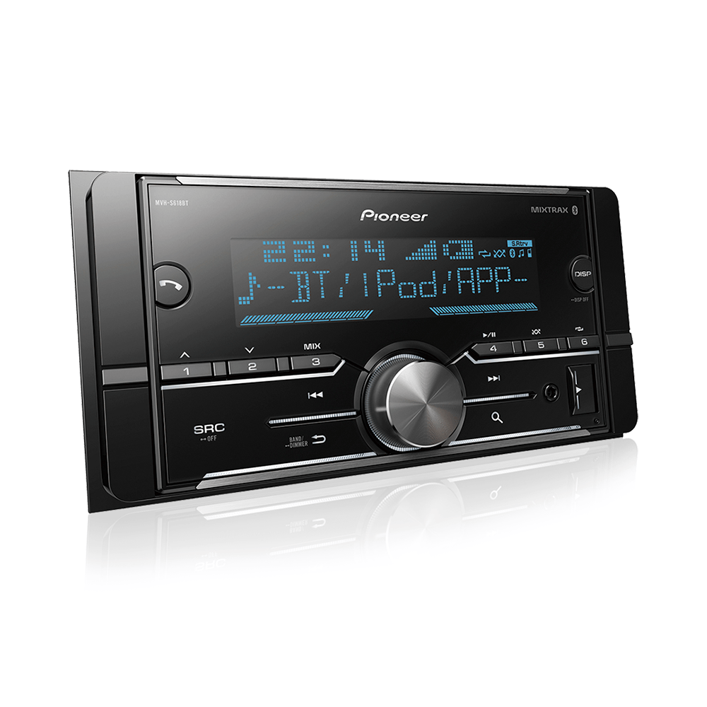 Som Automotivo Pioneer MVH-S618BT, 2 Din, Bluetooth, USB, Spotify