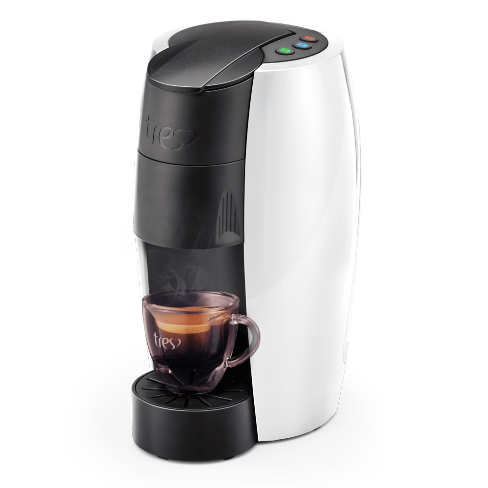 Cafeteira Tres LOVE Branca, Reservatório de Água 0,96 Litros