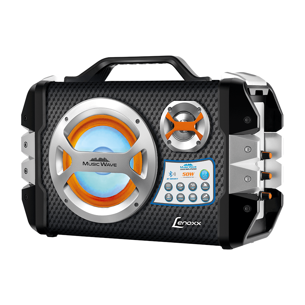 Caixa Amplificada Lenoxx CA303, 50W, Bluetooth, Micro SD, Karaokê