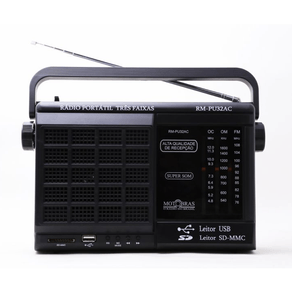 Rádio Portátil Motobras RMPU32AC, AM/FM, USB/SD, Entrada para Fone de Ouvido GO - 30541