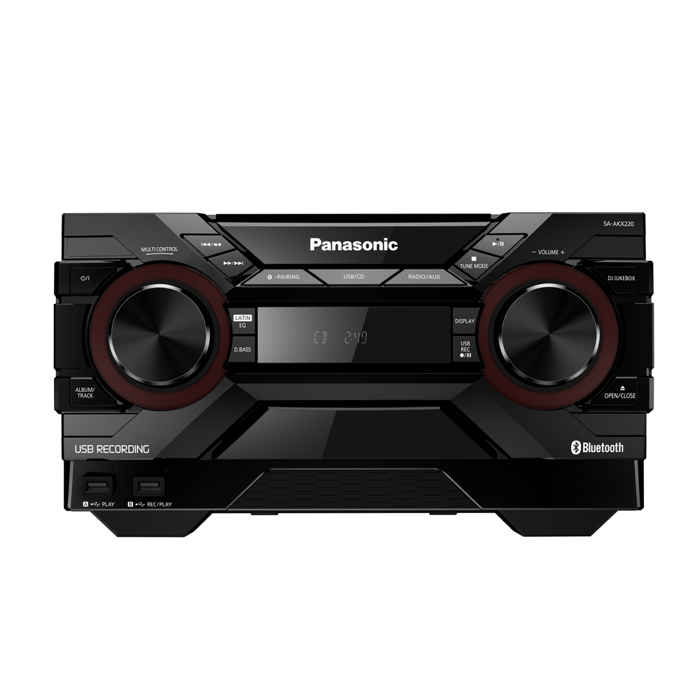 Mini System Panasonic AKX220 450W, Duplo USB, MP3, AM/FM