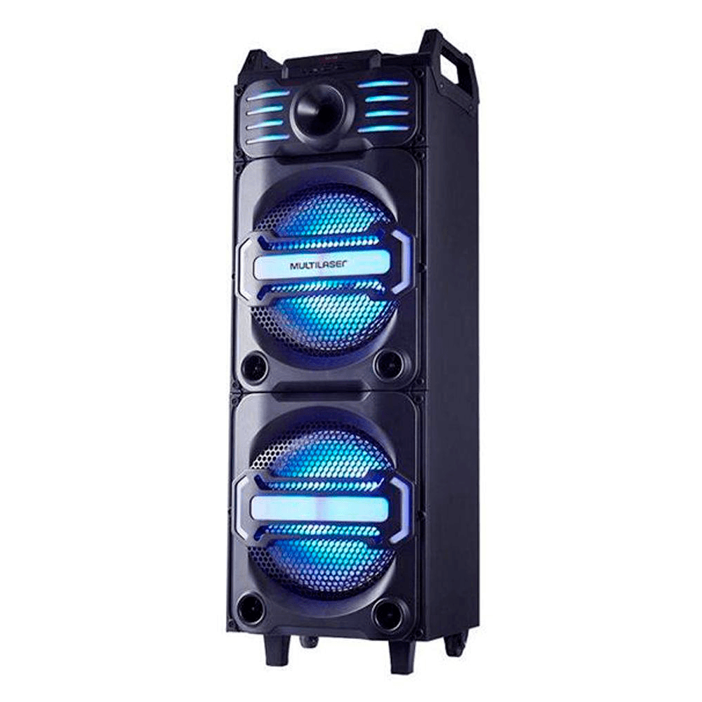 Caixa de Som Amplificada Multilaser SP285 350W, Bluetooth, Luzes