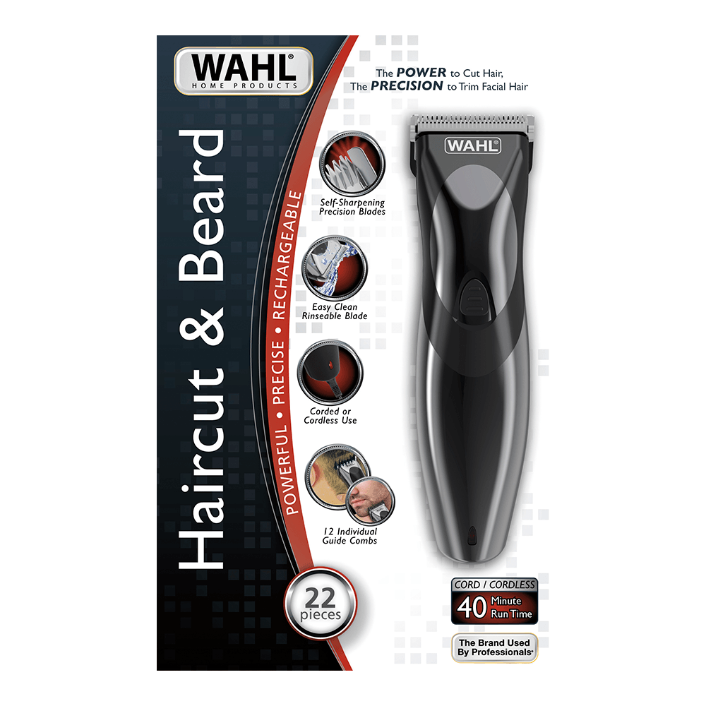 Máquina de Corte e Aparador Wahl Haircut & Beard Sem Fio Bivolt
