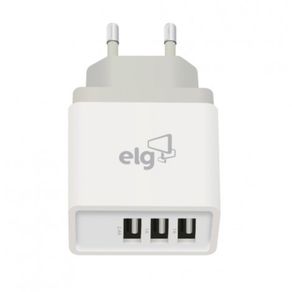 Carregador de Parede ELG WC3S - 3 Saídas USB 3.4A (2x1A / 1x2.4A) GO - 255862