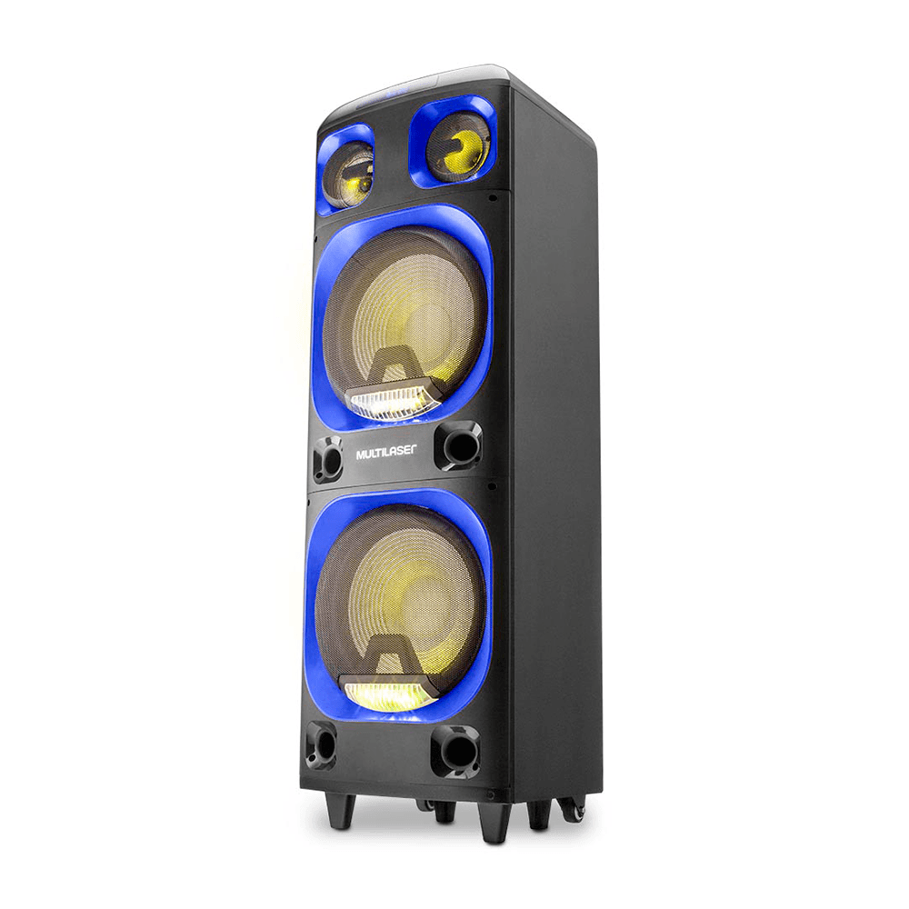 Caixa de Som Amplificada Multilaser 2000W Bluetooth SP343 Preto