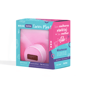Bolsa Instax Mini 9 Tecido Rosa Chiclete GO - 9257 Bolsa Instax Mini 9 Tecido Rosa Chiclete GO - 9257