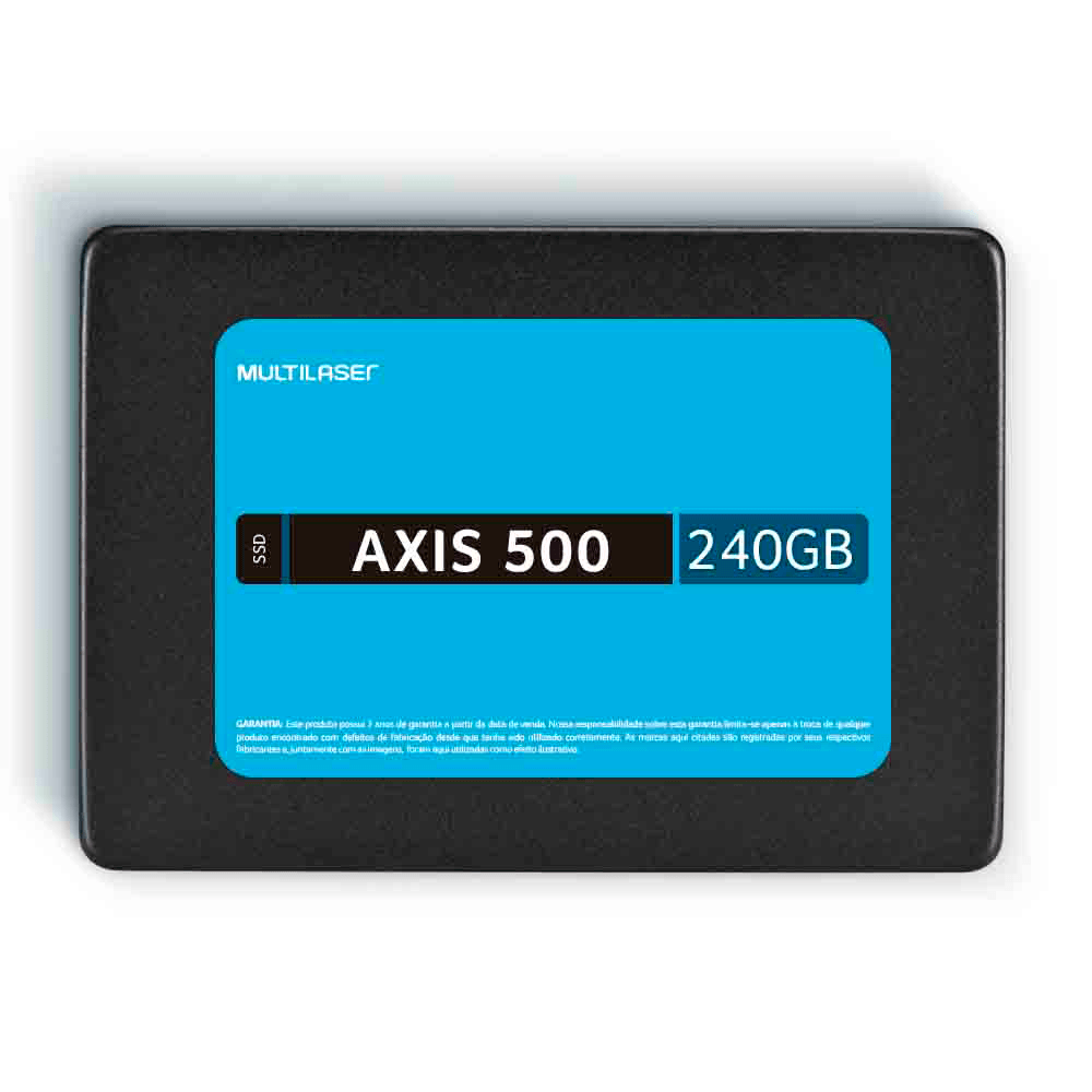 SSD Multilaser 240Gb Axis 500 - Gravação 500 Mb/S - SS200