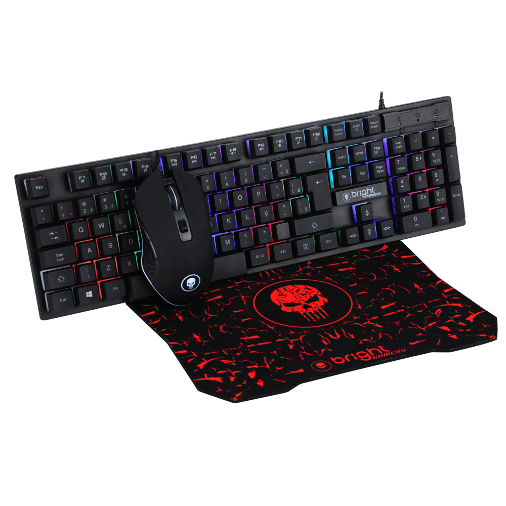 Combo Bright Gamer 0542 Teclado + Mouse + Mouse Pad - Fujioka