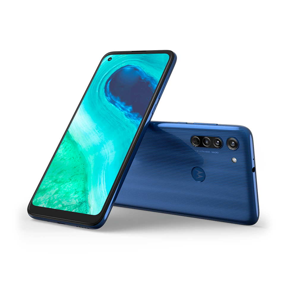 Motorola moto g8（型番：XT2045-6 blue Smartphone Motorola Moto G8, XT2045, Android 10.0, Dual Chip