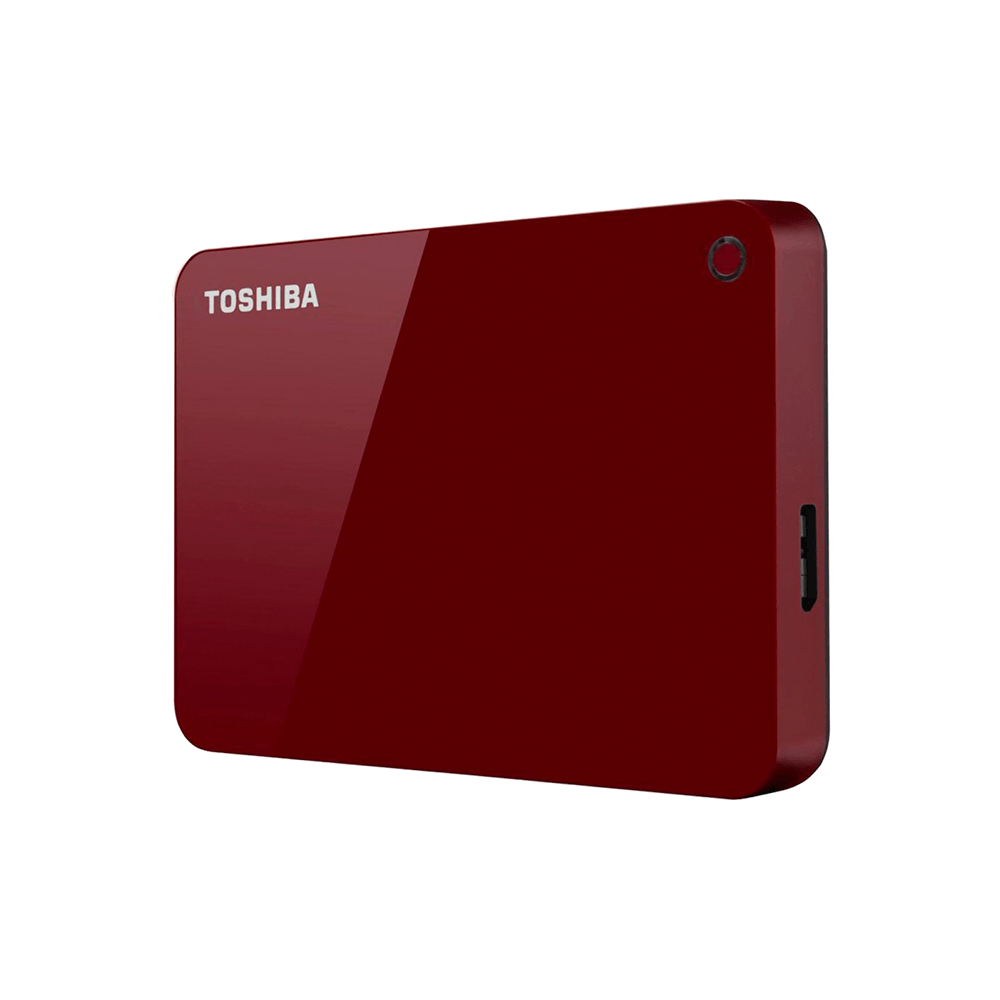 HD Externo Toshiba 1TB Portátil Canvio Advance USB 3.0 Vermelho