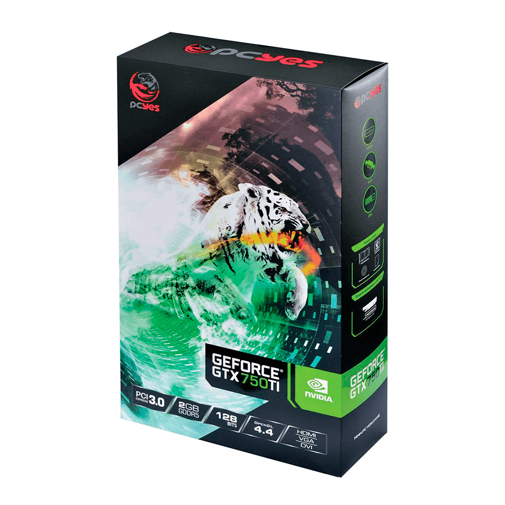 Placa de Vídeo Geforce GT 740 4GB DDR5 Pcyes Single Fan 128 Bits Saída  Hdmi, Dvi, Vga