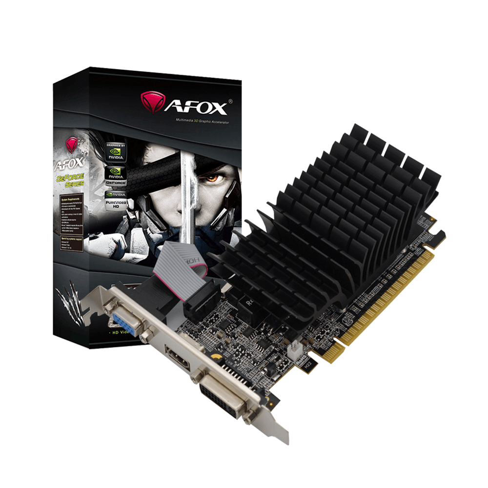 Placa de V deo AFOX GEFORCE GT210 1GB DDR3 64 BITS HDMI DVI VGA AF210 1024D3L5 V3 GO 59538